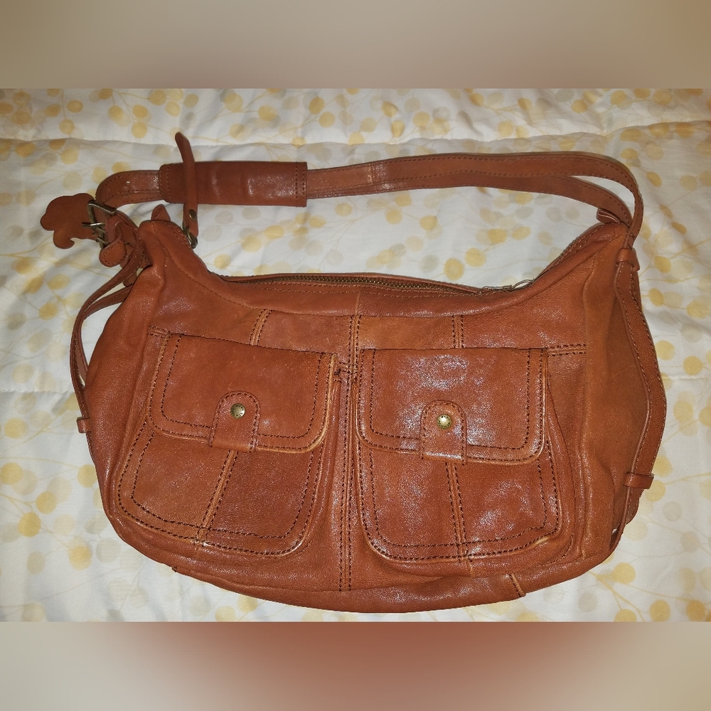 Marc New York Leather Handbag-Saddle, Camel Tan Color